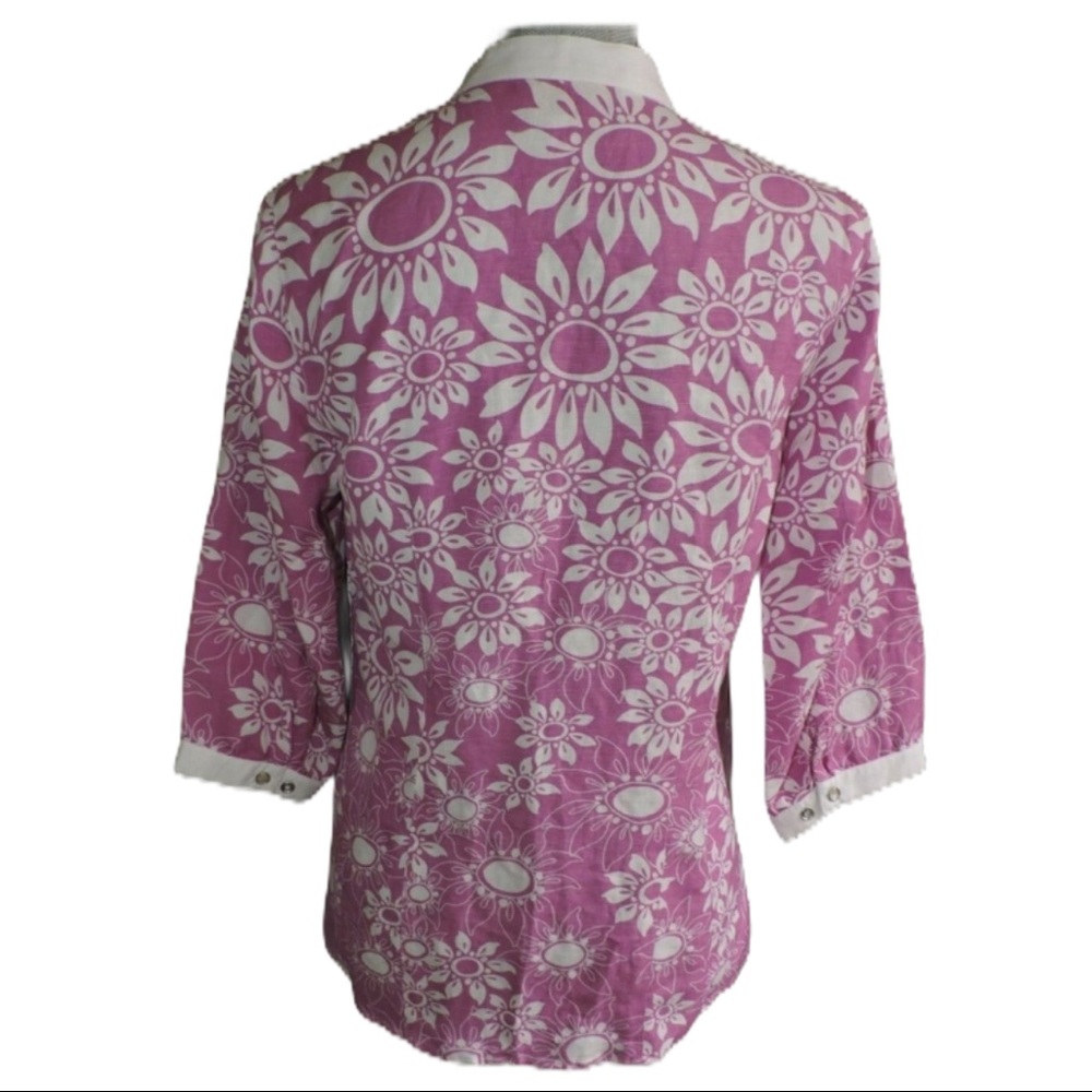 Bob Mackie Linen Pants and Shirt Set - Picture 4 of 13